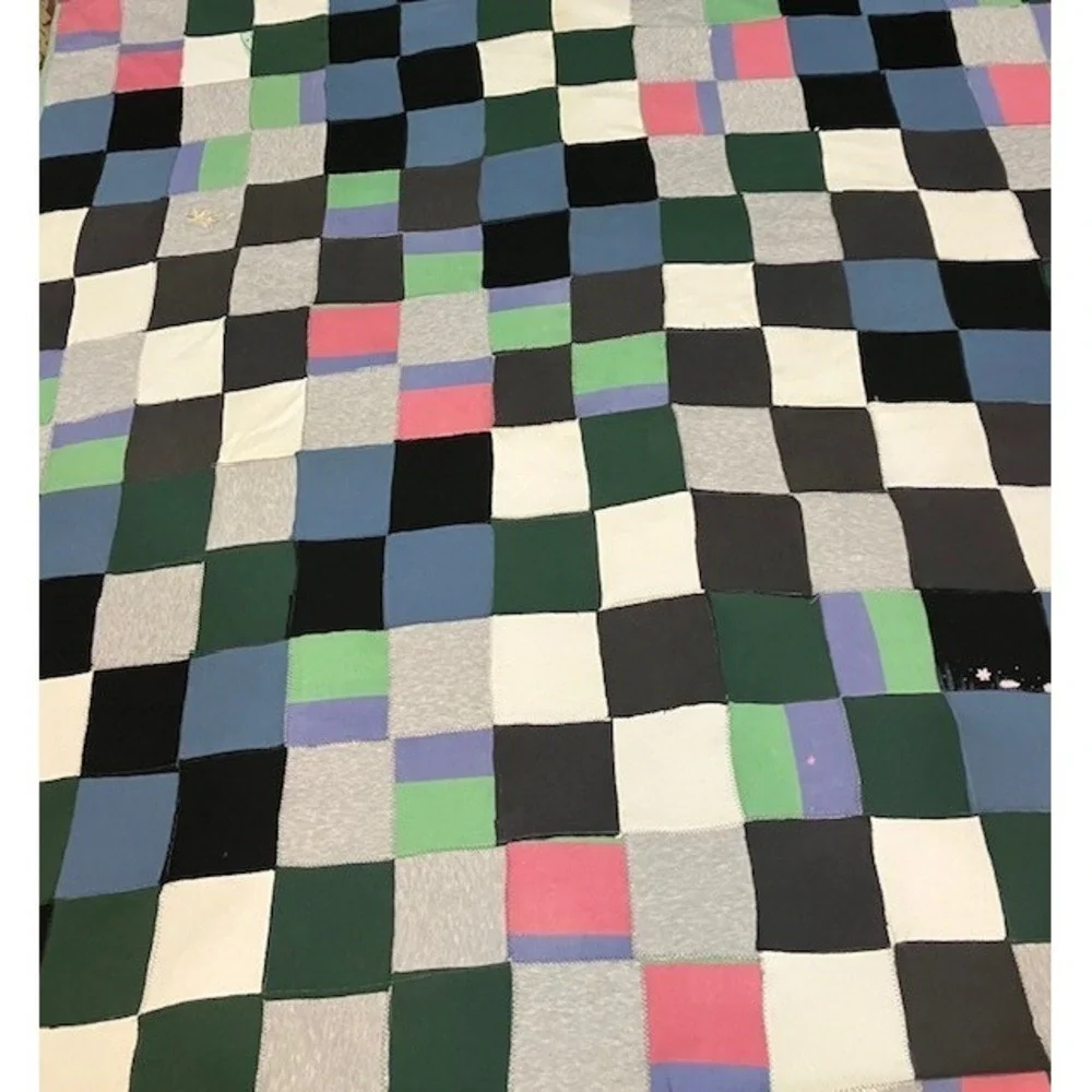 Vintage Patchwork Quilt Machine Sown 68